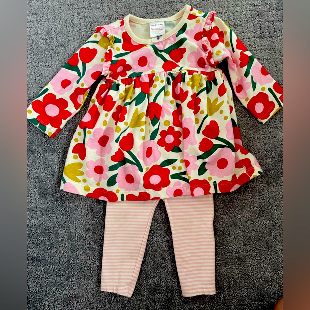 Hanna Andersson Tunic Dress & Leggings! 12-18 months